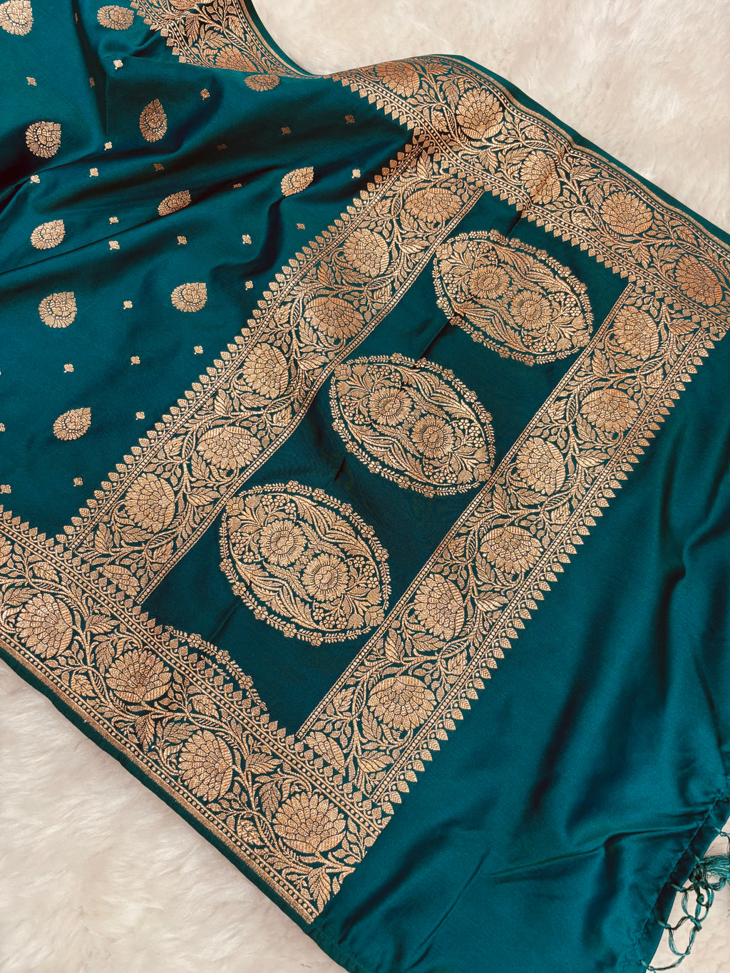 Sapphire Satin Katan Silk Stole