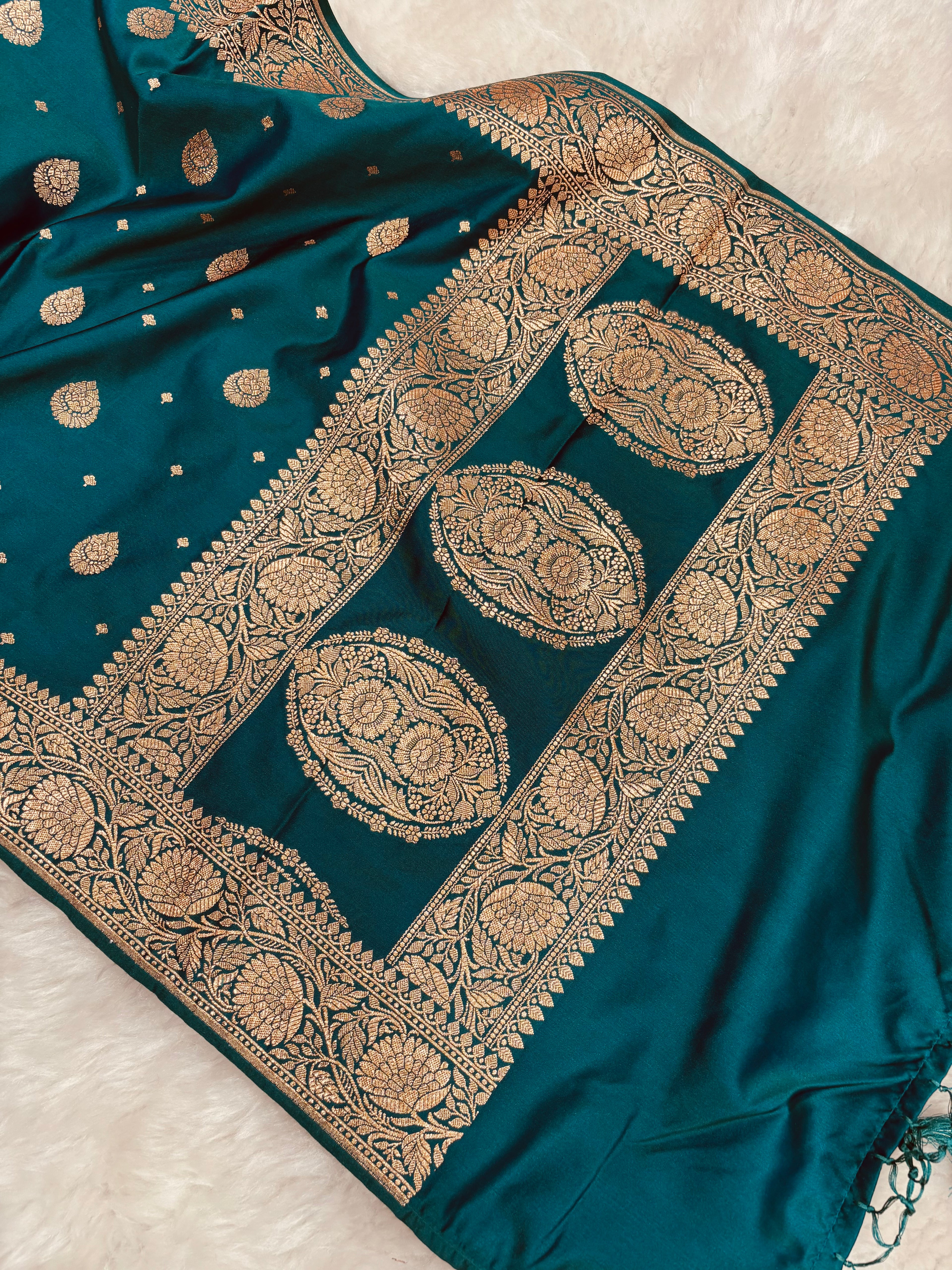 Sapphire Satin Katan Silk Stole