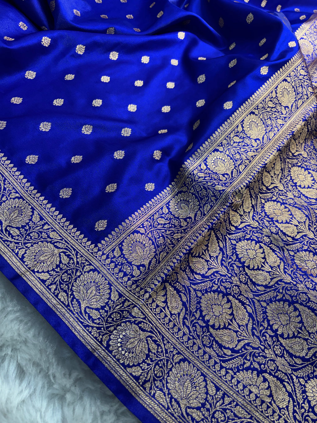 Violet Satin Silk Saree SS01