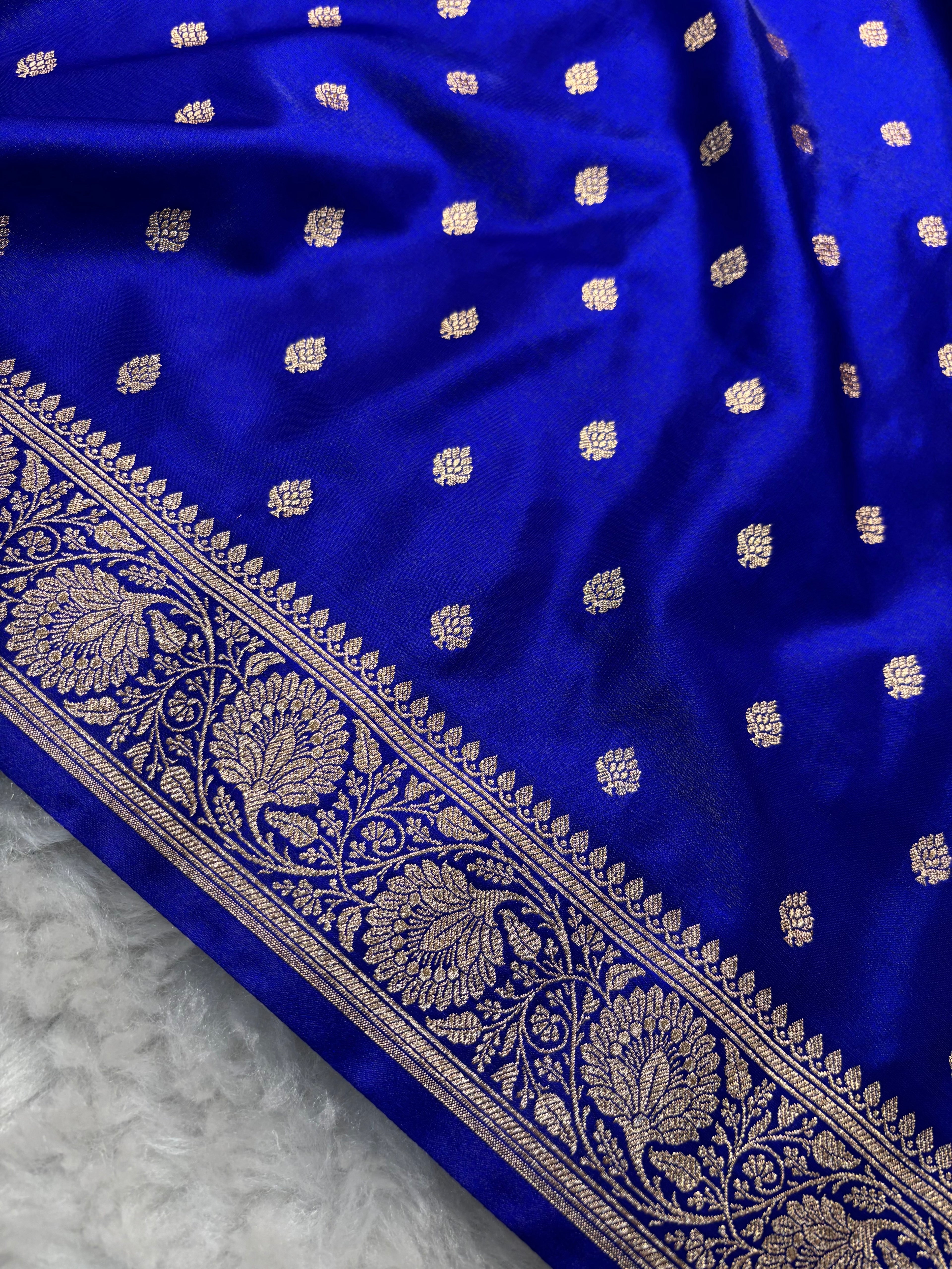 Violet Satin Silk Saree SS01