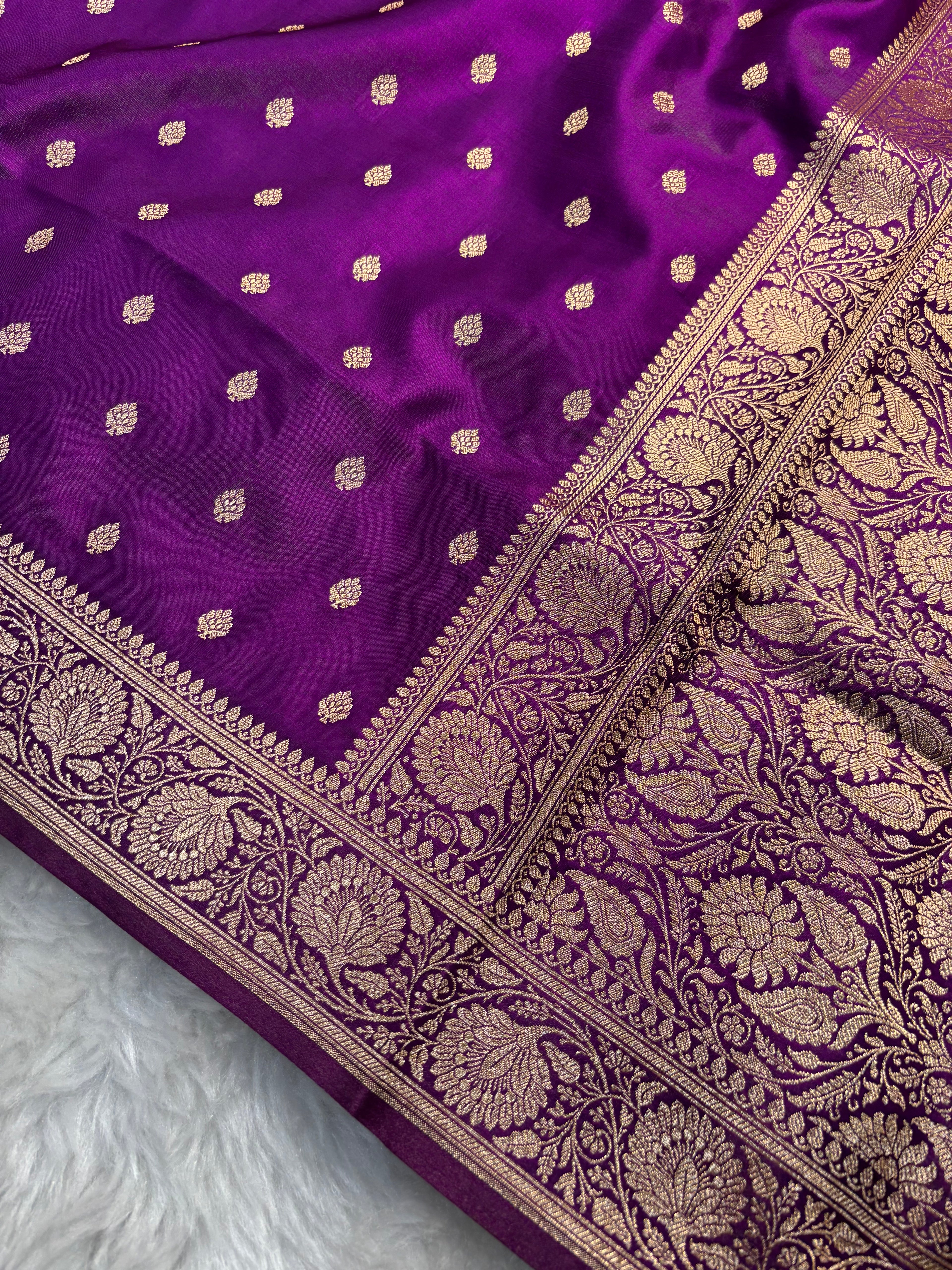 Wine Satin Silk Saree SS01