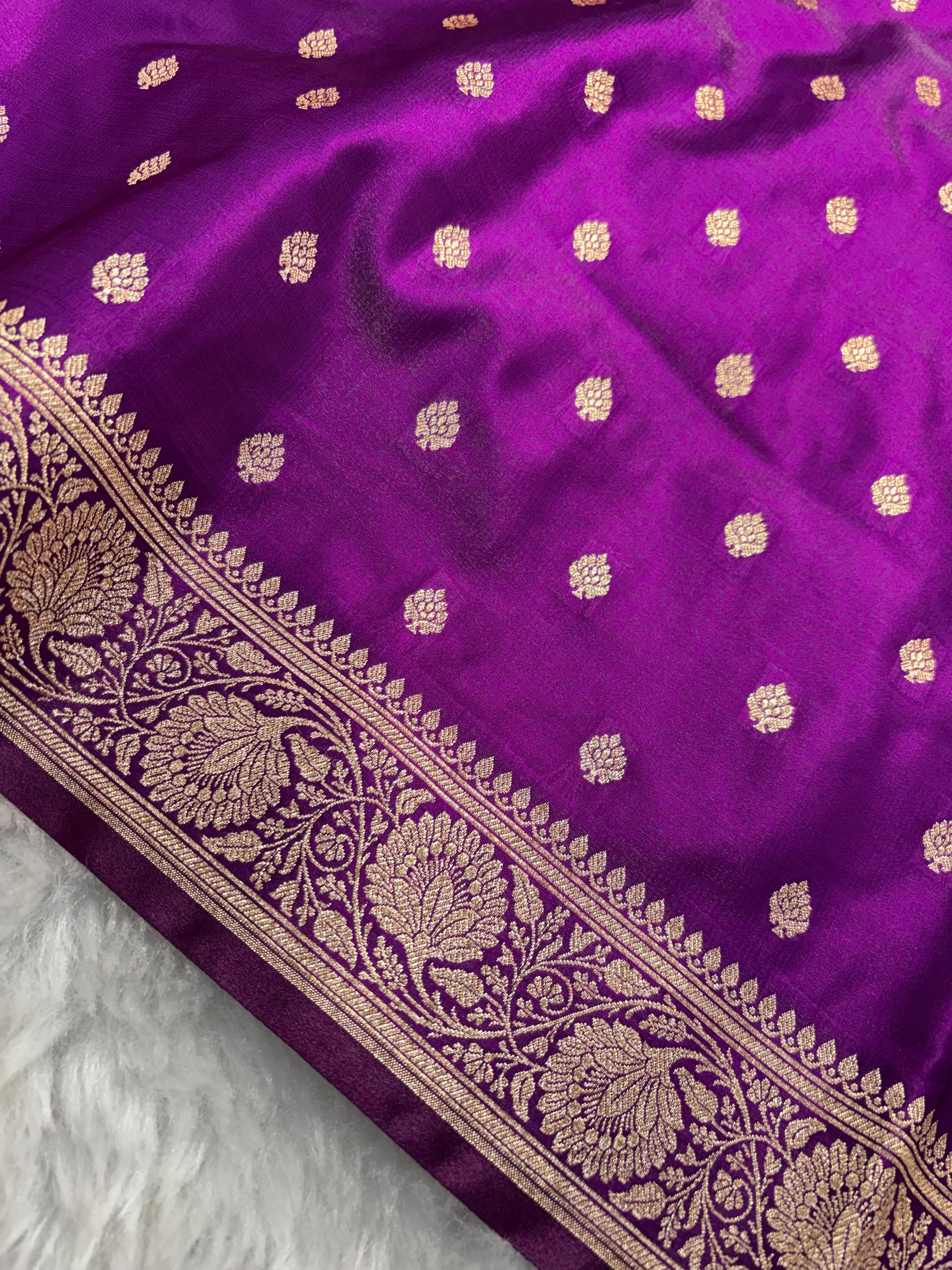 Wine Satin Silk Saree SS01