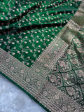 Bottle Green Satin Silk Saree SS02