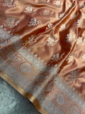 Peach Mashru Silk Saree MS01