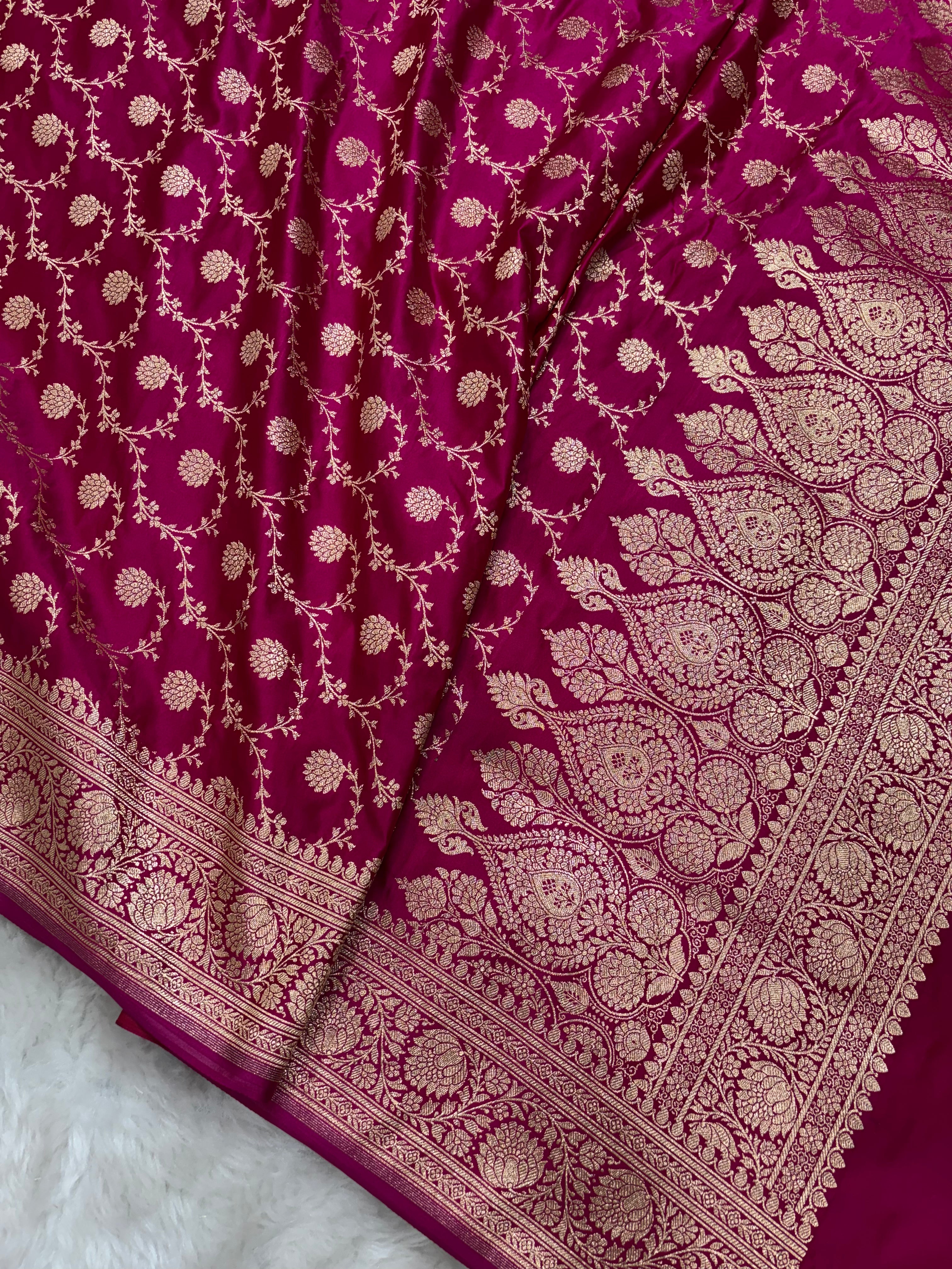 Rani Satin Katan Silk Jaal Dupatta