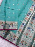 Alfi Cotton Meena Booti in Sapphire Colour