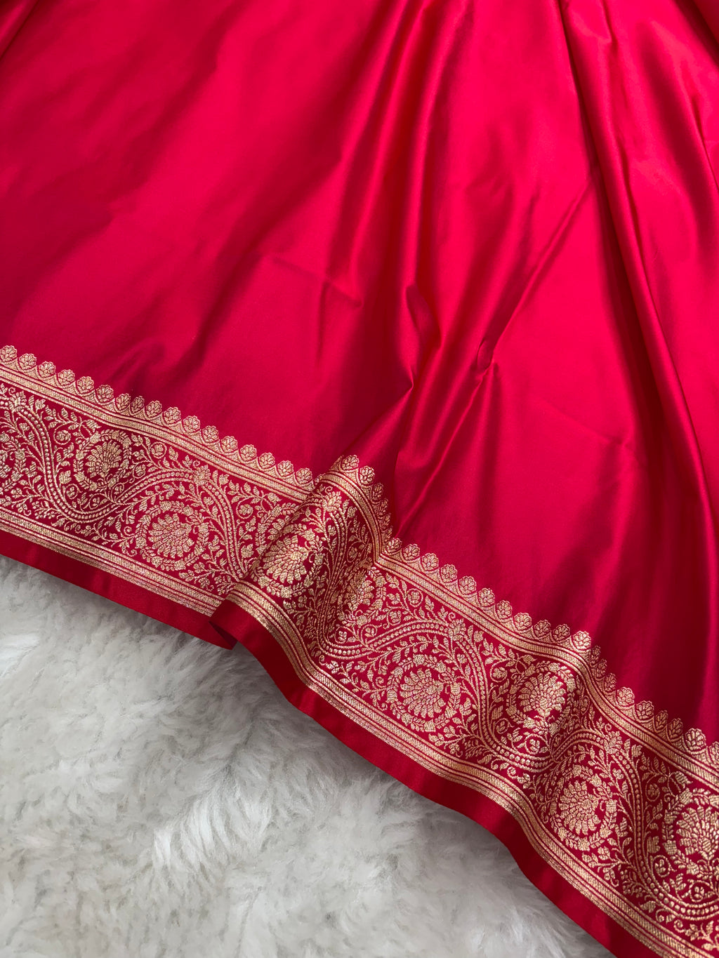 Plain Dual Shade Satin Katan Silk Saree