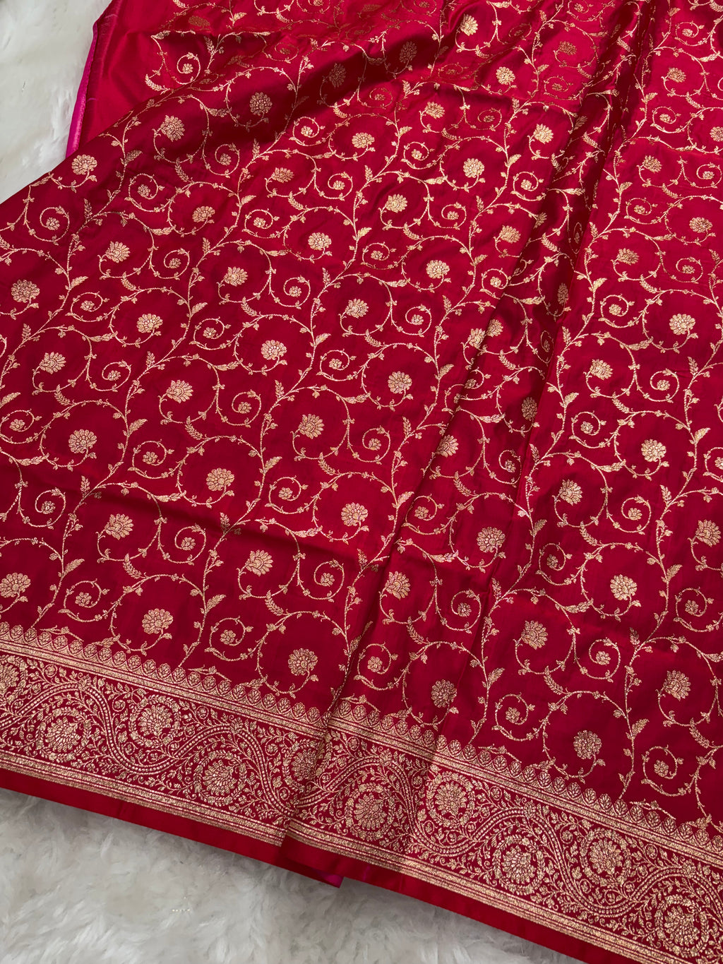 Plain Dual Shade Satin Katan Silk Saree