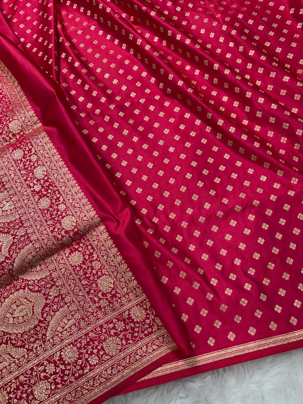 Plain Rani Satin Katan Silk Saree